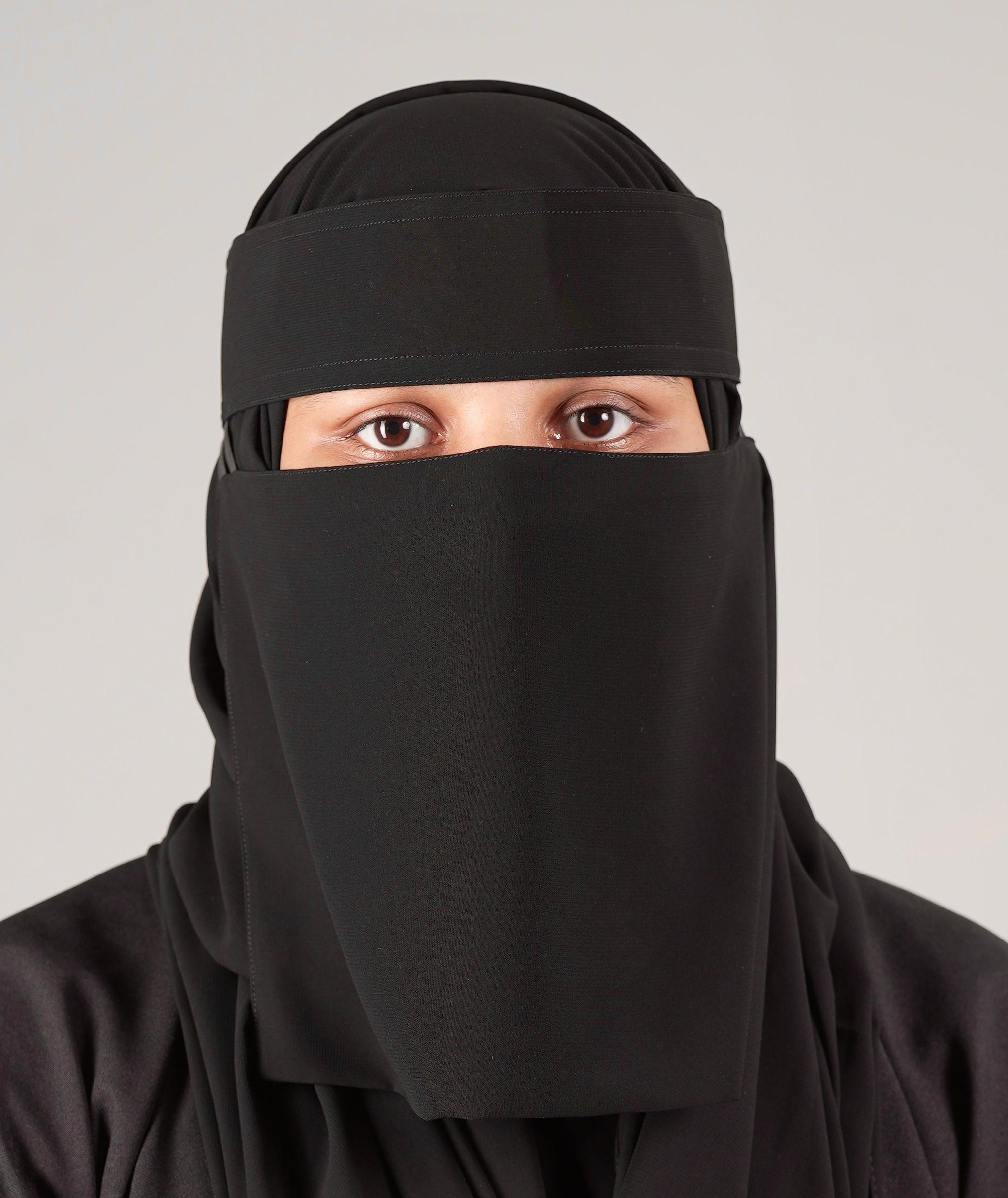 Small Normal Double Elastic Niqab (8inch /12inch)_2
