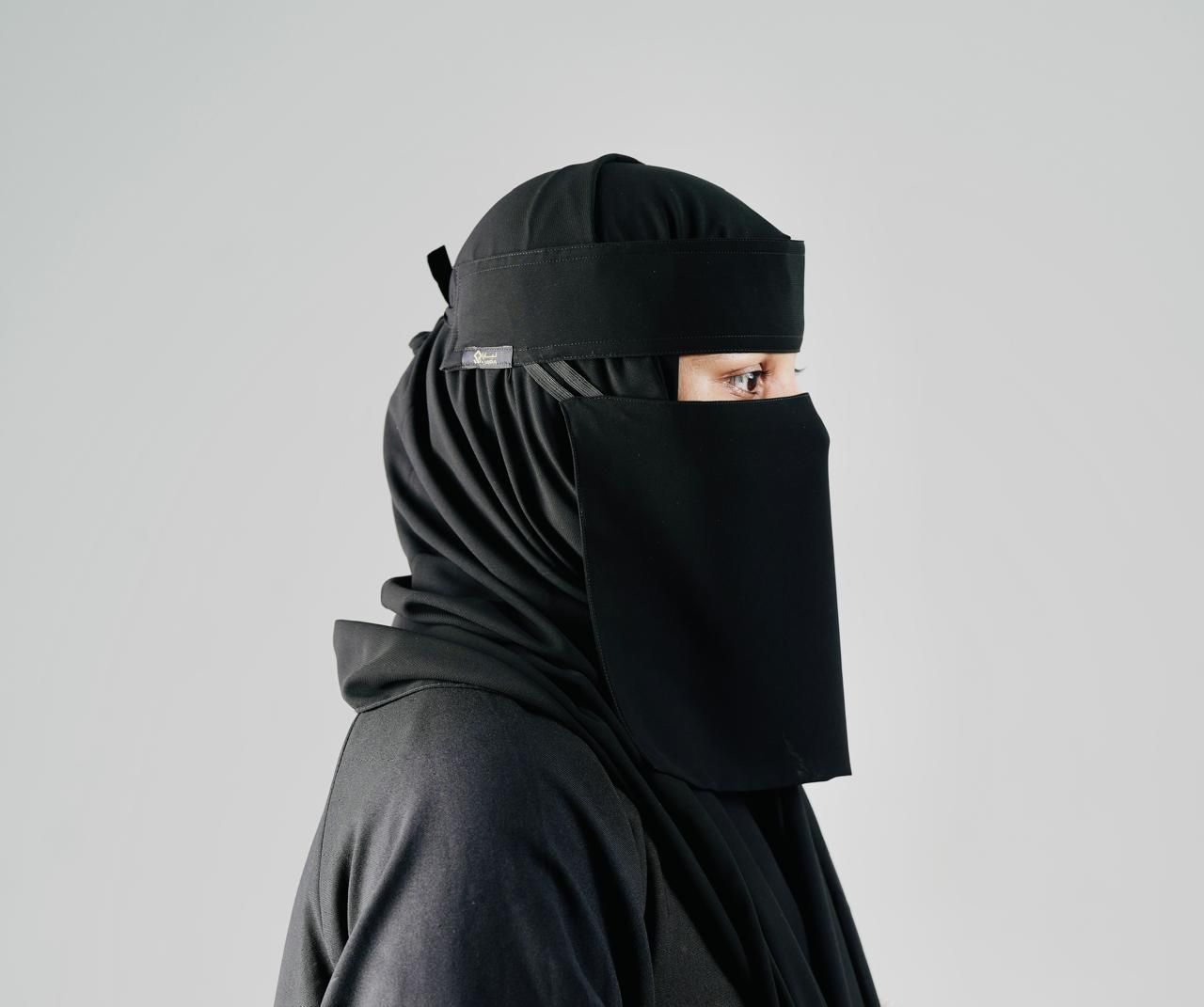 Small Normal Double Elastic Niqab (8inch /12inch)_0