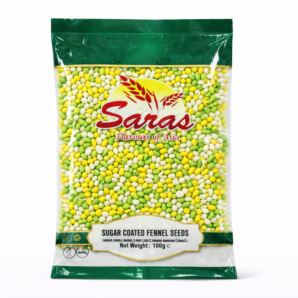 Saras Sugar Coated Sounf 100g_0