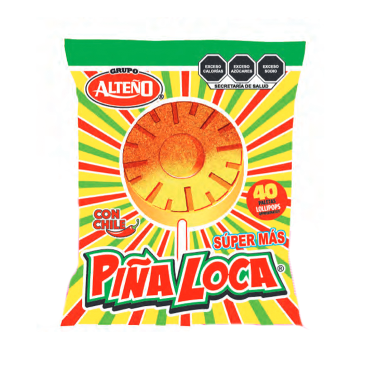 PALETA PIÑA LOCA SUPER MAS 9GR ALTEÑO C/40 PZS_0