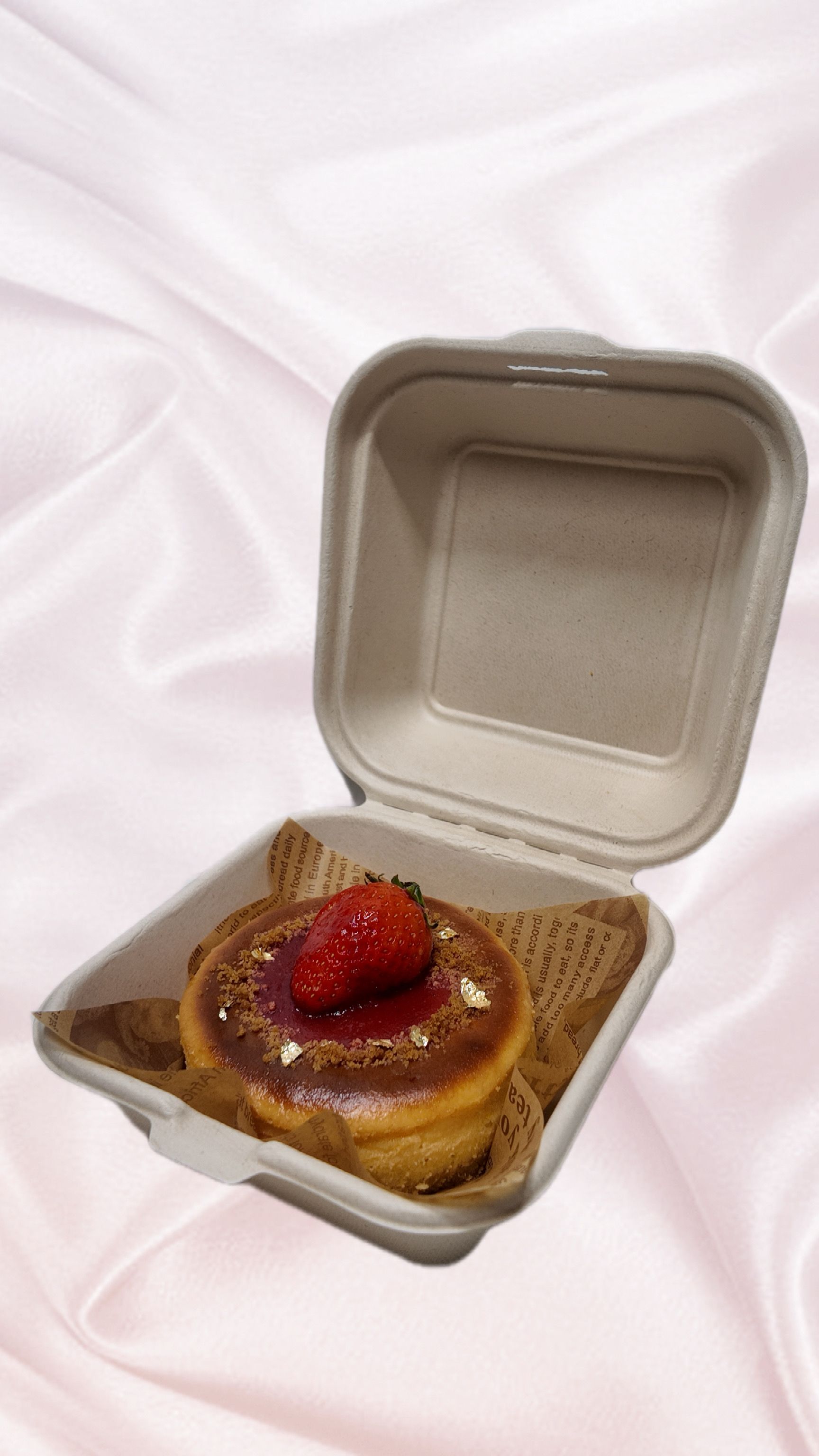 Strawberry Burnt Basque Cheesecake 4 Inch_1