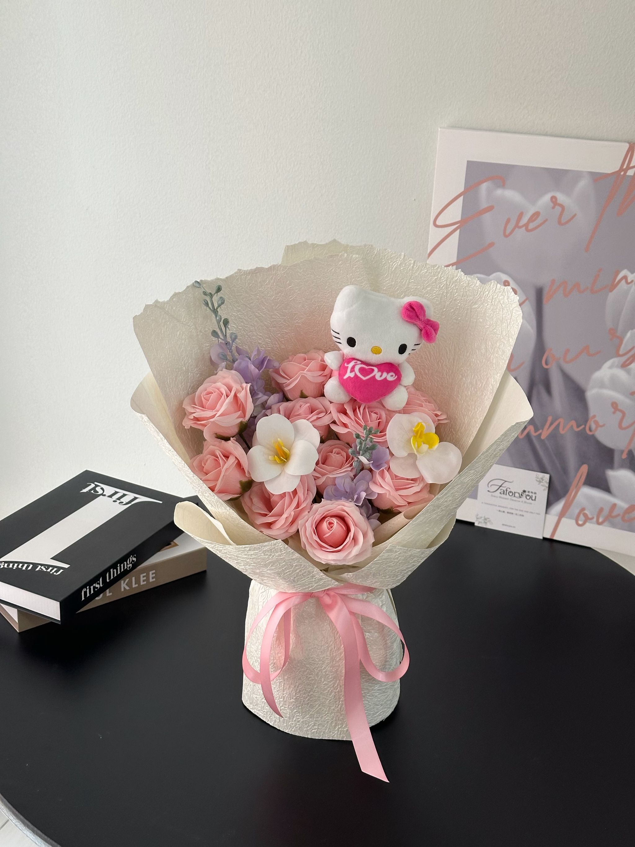 Kitty Soap Flower Bouquet _0