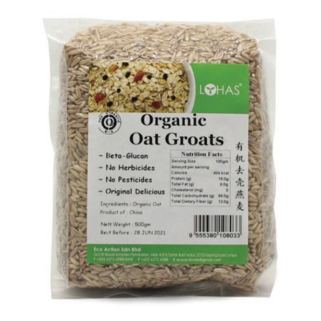 Lohas Org Oat Groats 有机去壳燕麦 500g_0