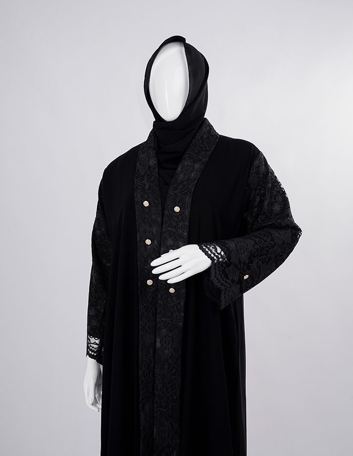 Liara Classic Black Embellished Abaya_3