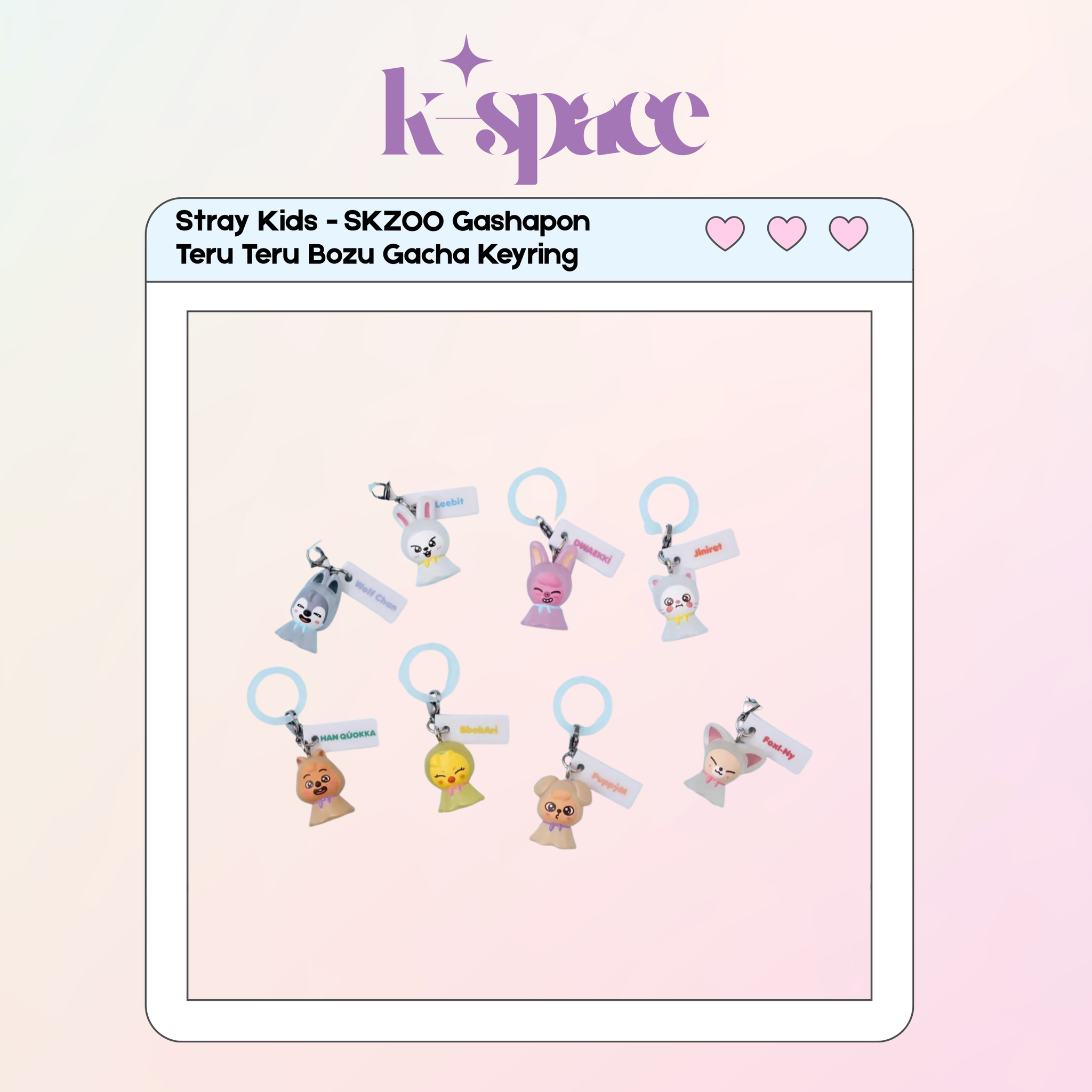 Stray Kids - SKZOO Gashapon Teru Teru Bozu Keyring_0