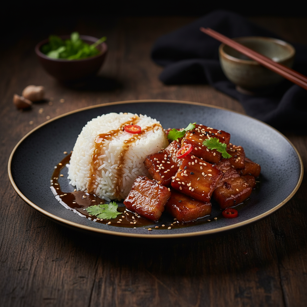 Porc au caramel / Riz_0