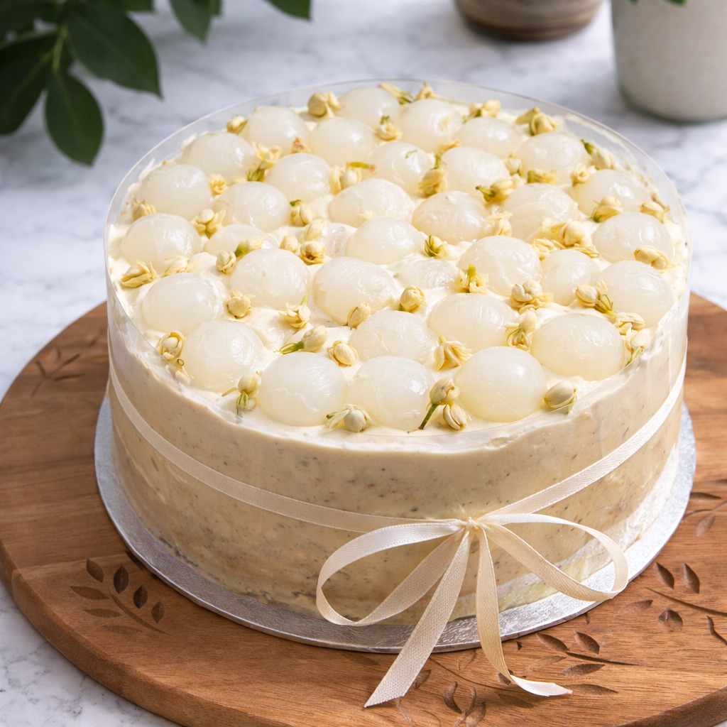 Oolong Jasmine Tea Longan Cake_0