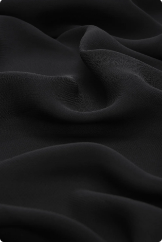 Liara Premium Black Chiffon 2 M / 80 cm_1