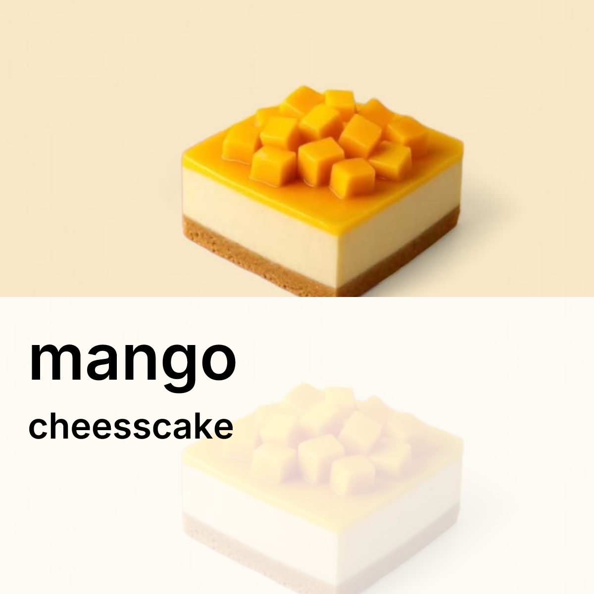 Mini mango Cheesecake ( for 1 person ) _0