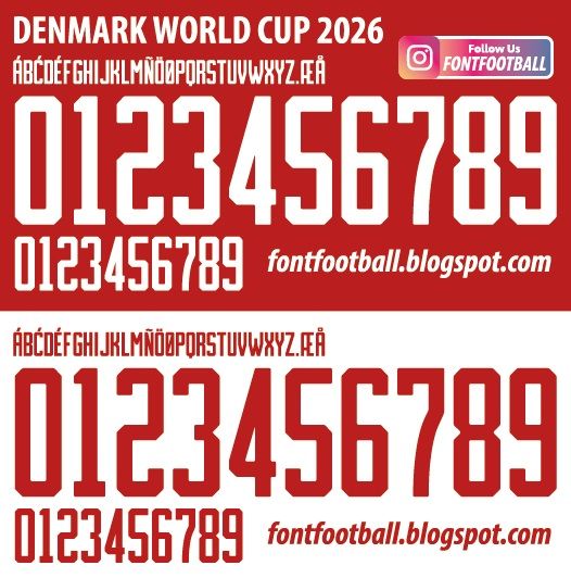 Font Vector Denmark World Cup 2026 kit_0