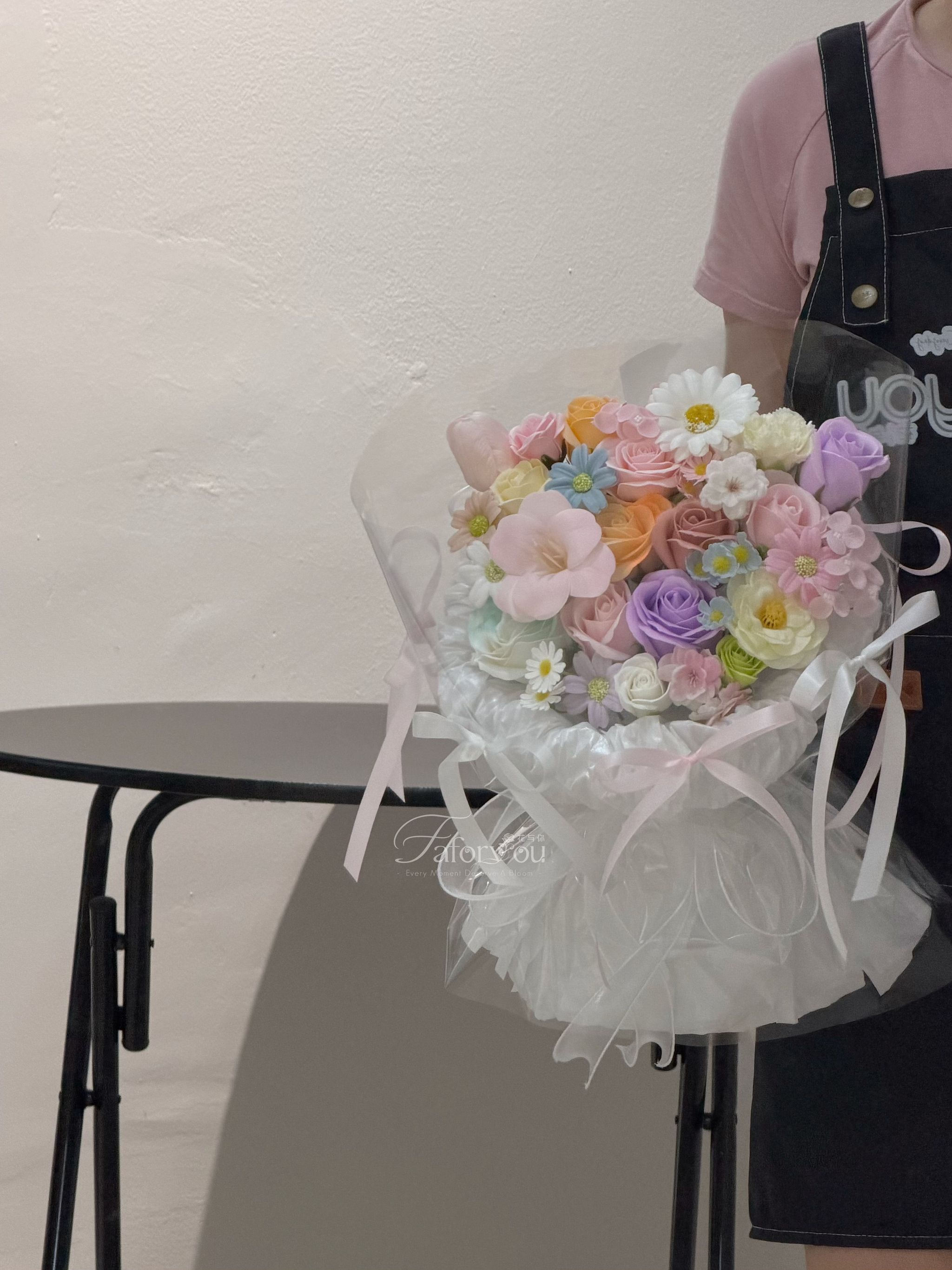 Dopamine Mixed Soap Flower Mixed Transparent Bouquet _0