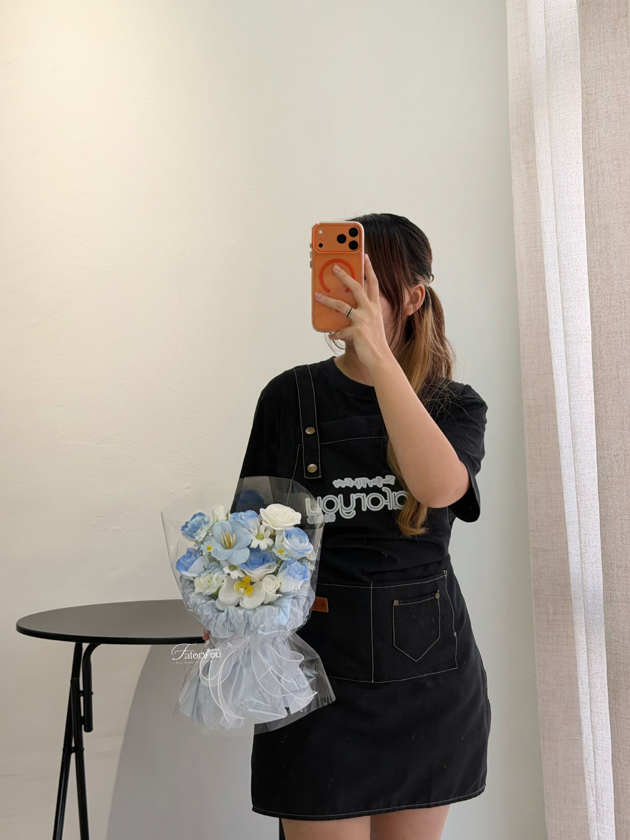 Blue Series Soap Flower Mixed Pao Pao Bouquet  _2