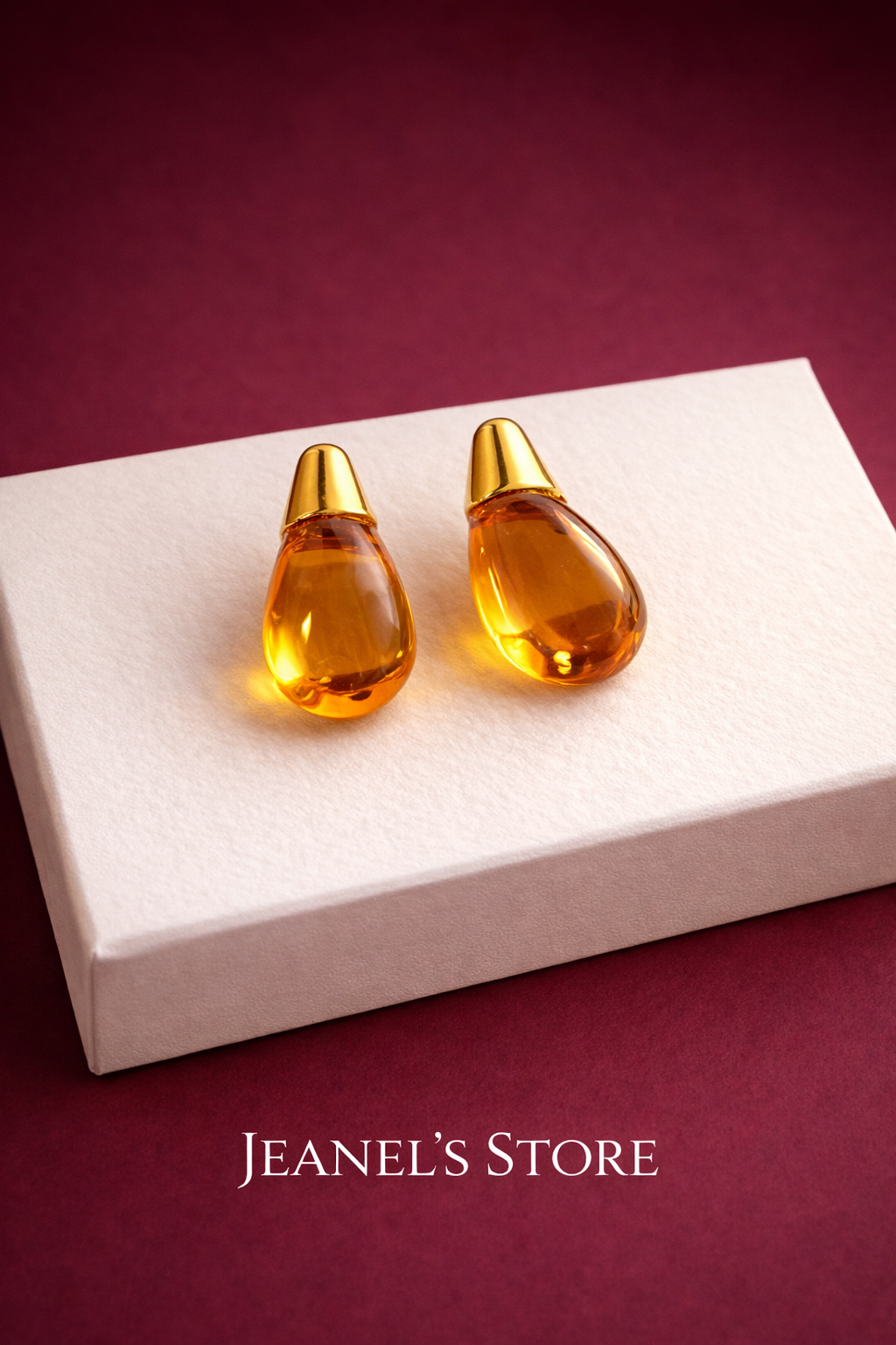 Colored Transparent Teardrop earrings_2