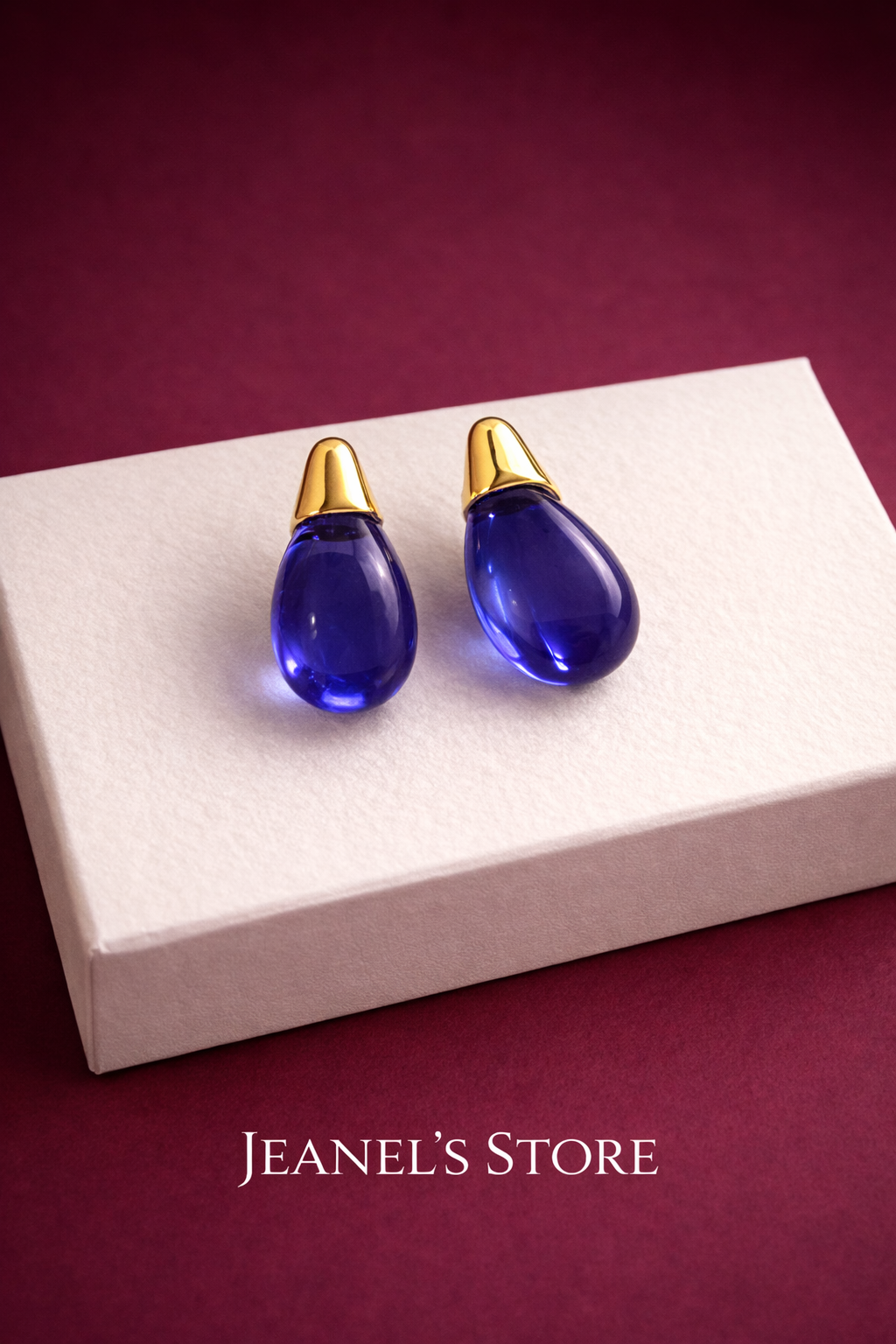 Colored Transparent Teardrop earrings_1