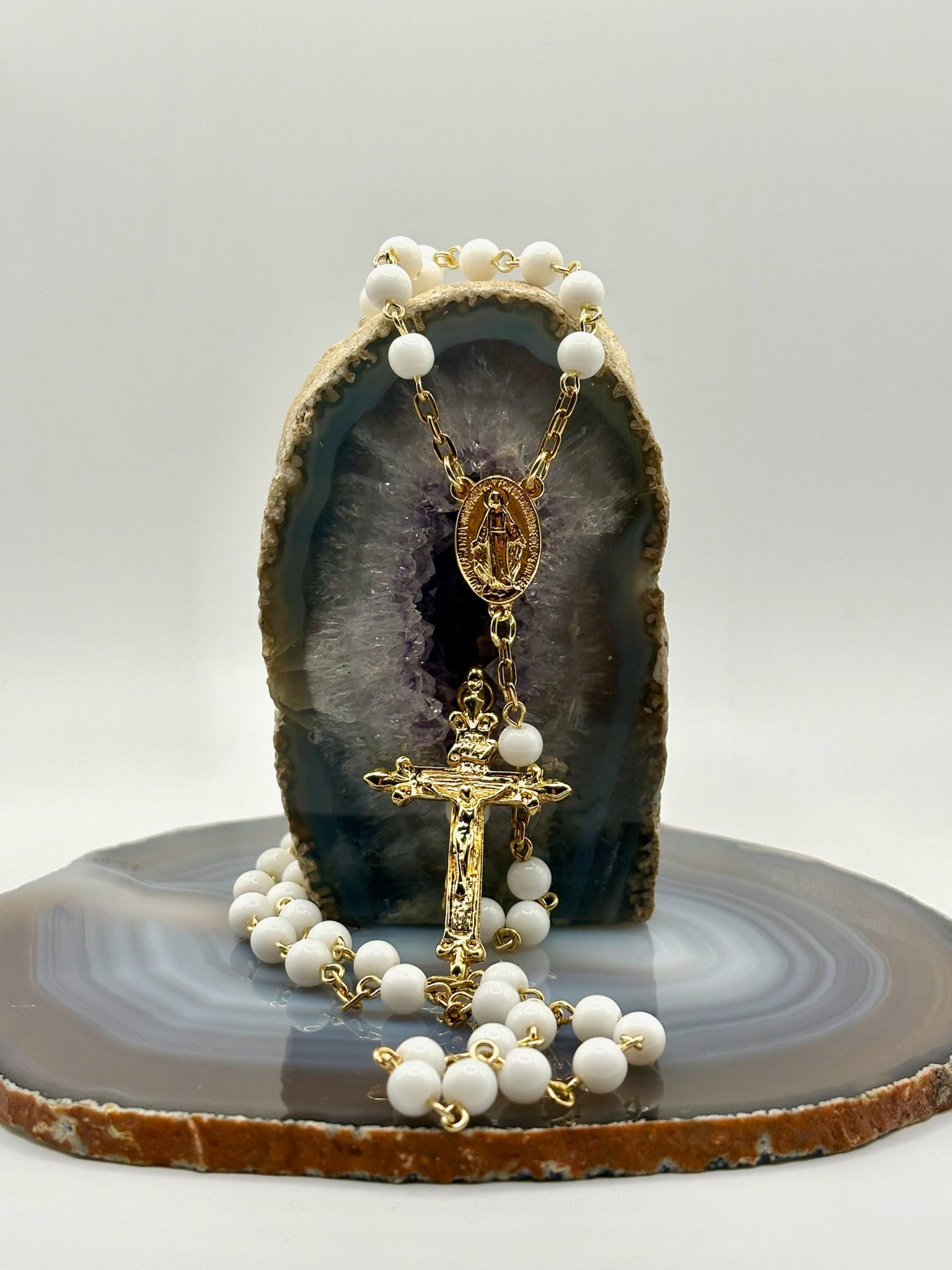 Rosario de Onix blanco 6mm_0