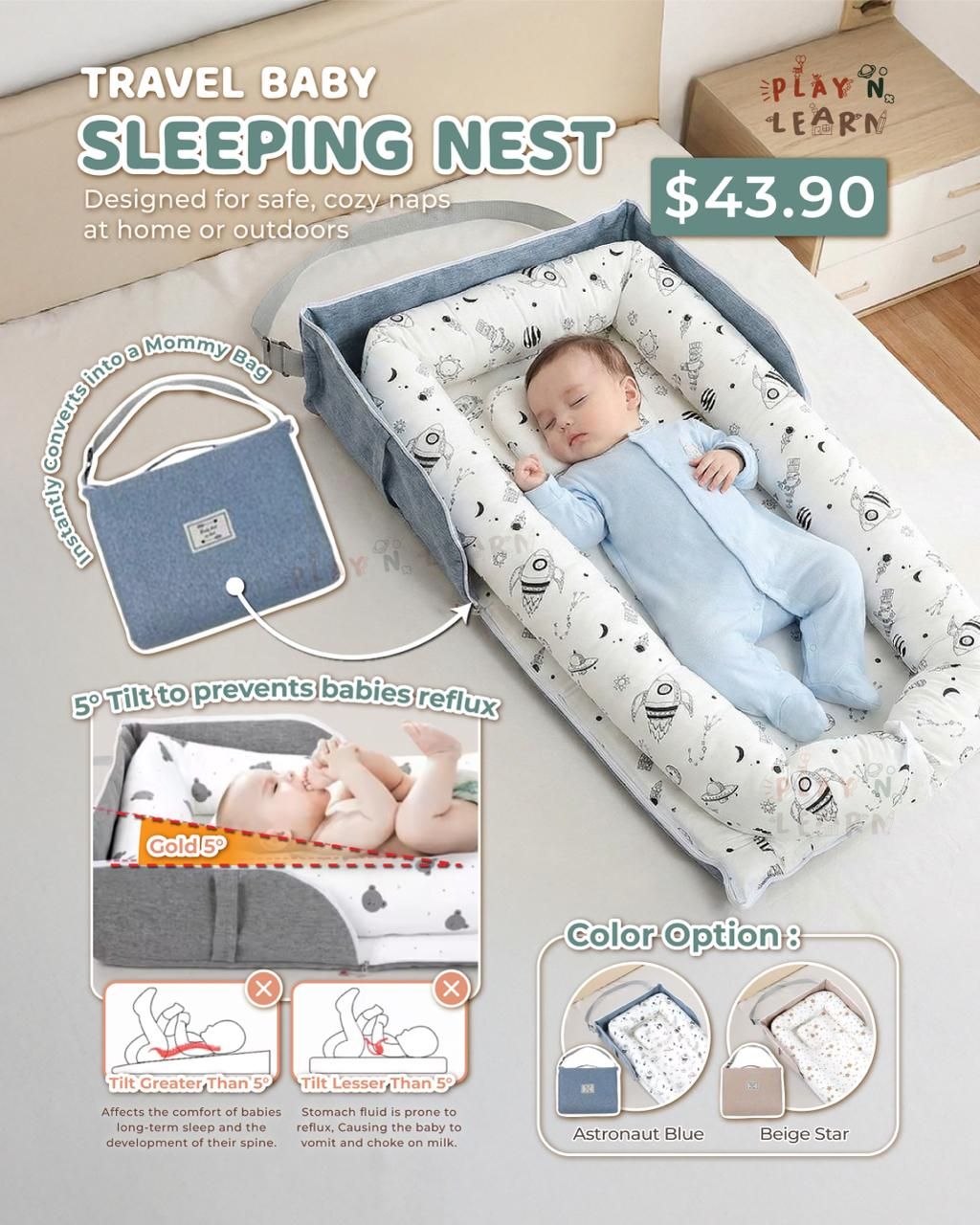 Travel baby sleeping nest_0