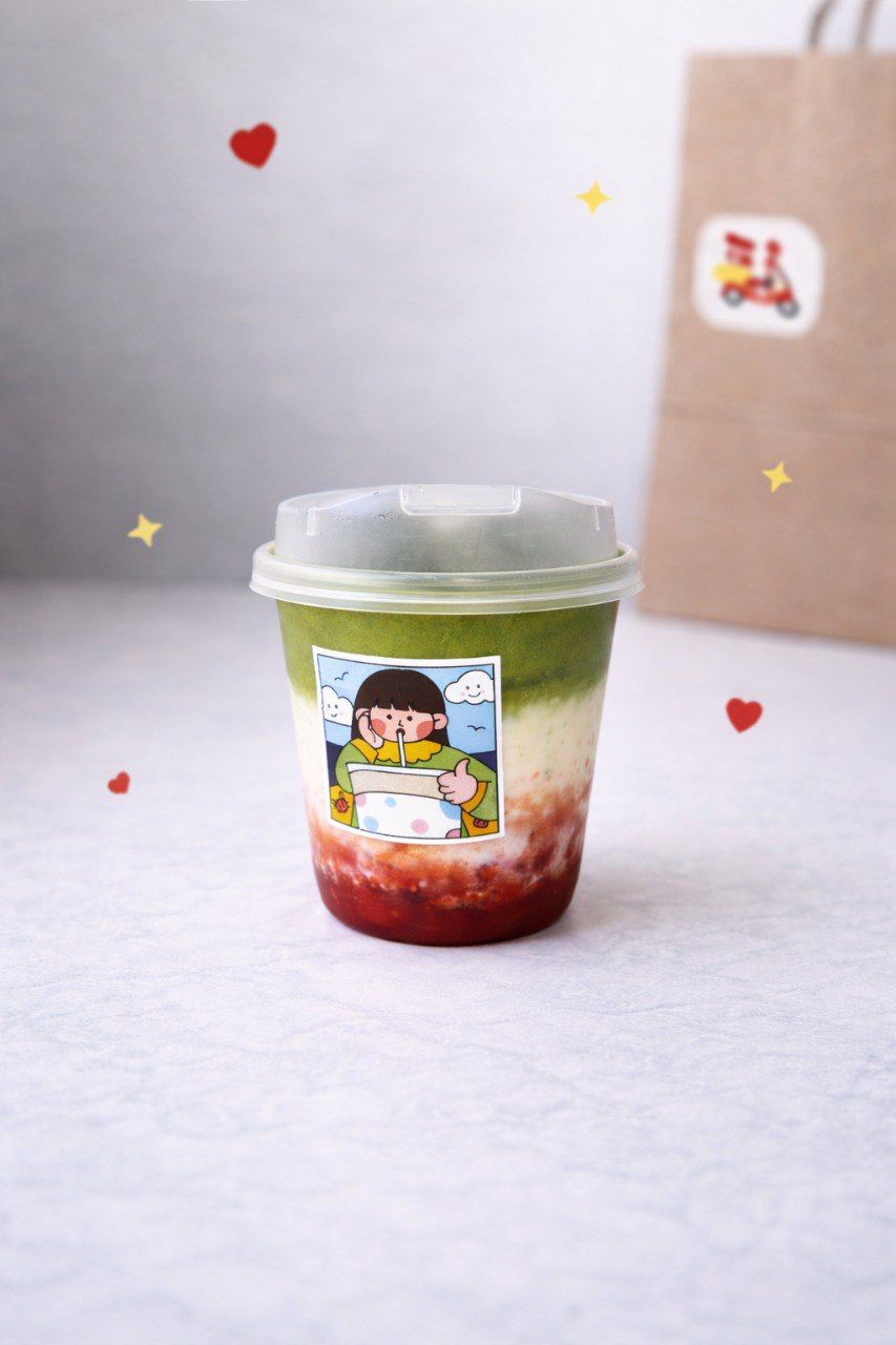 Strawberry Matcha Latte (Iced)🍓 _0