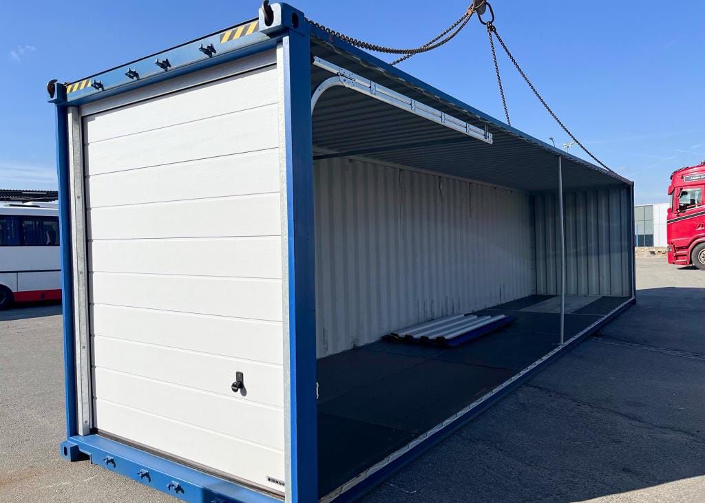 Contenedor de 40 pies High Cube modificado – Pared lateral + puerta seccional_2