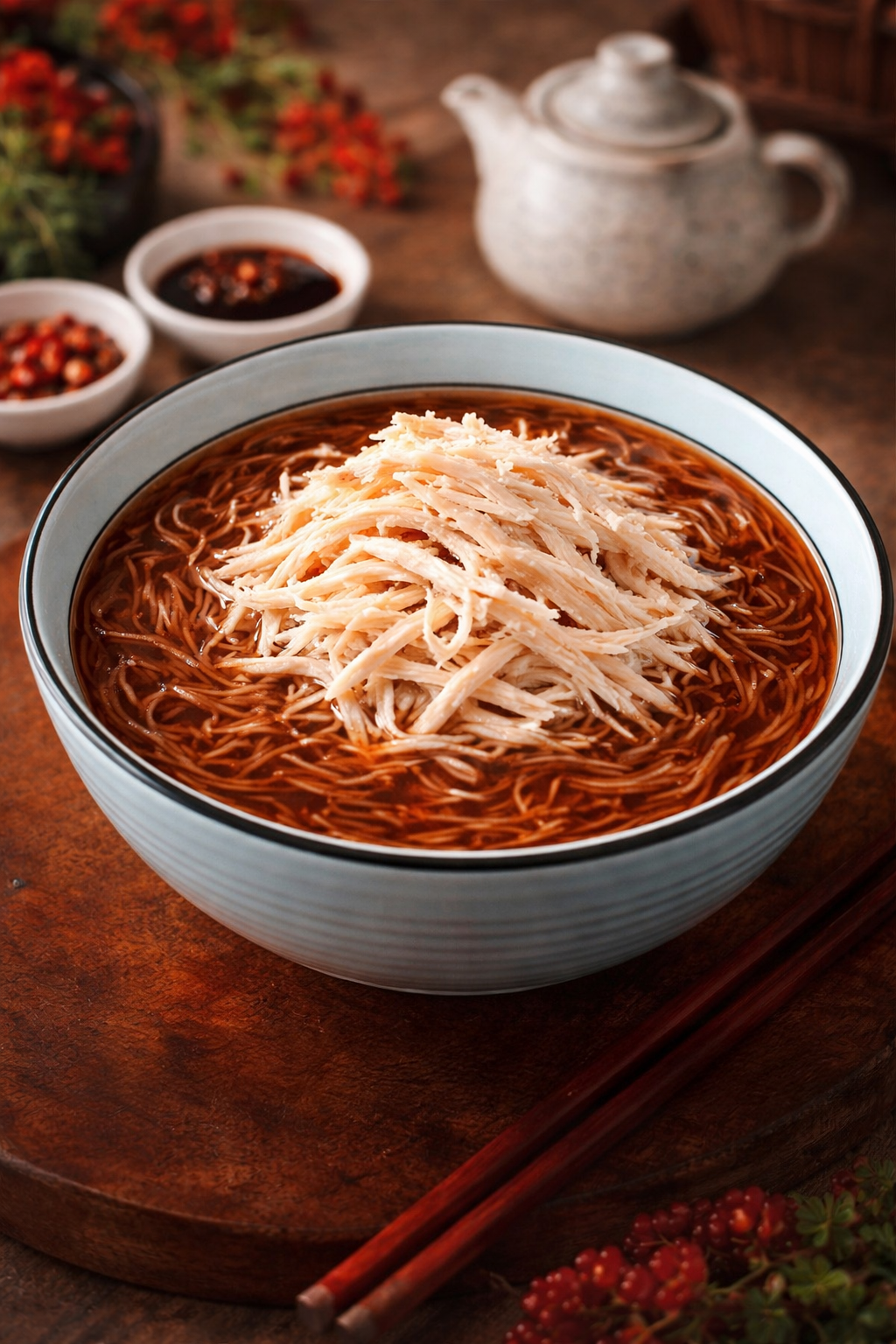 Pulled Chicken Mee Sua (手丝鸡面线) 🐔_0