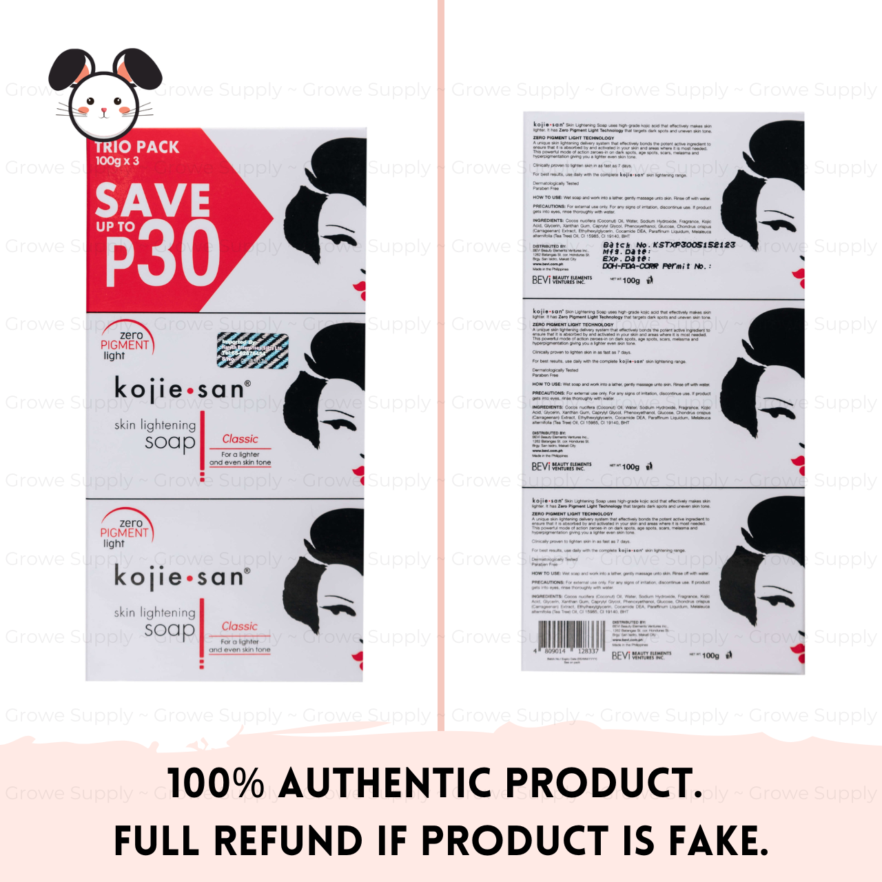 Kojie San - Skin Lightening Soap Classic (3 x 100g) | Wholesale Bath & Body Care Singapore_5