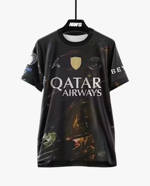 PSG 2025/26 Fifth Shirt (Black / Gold / Silver)_5