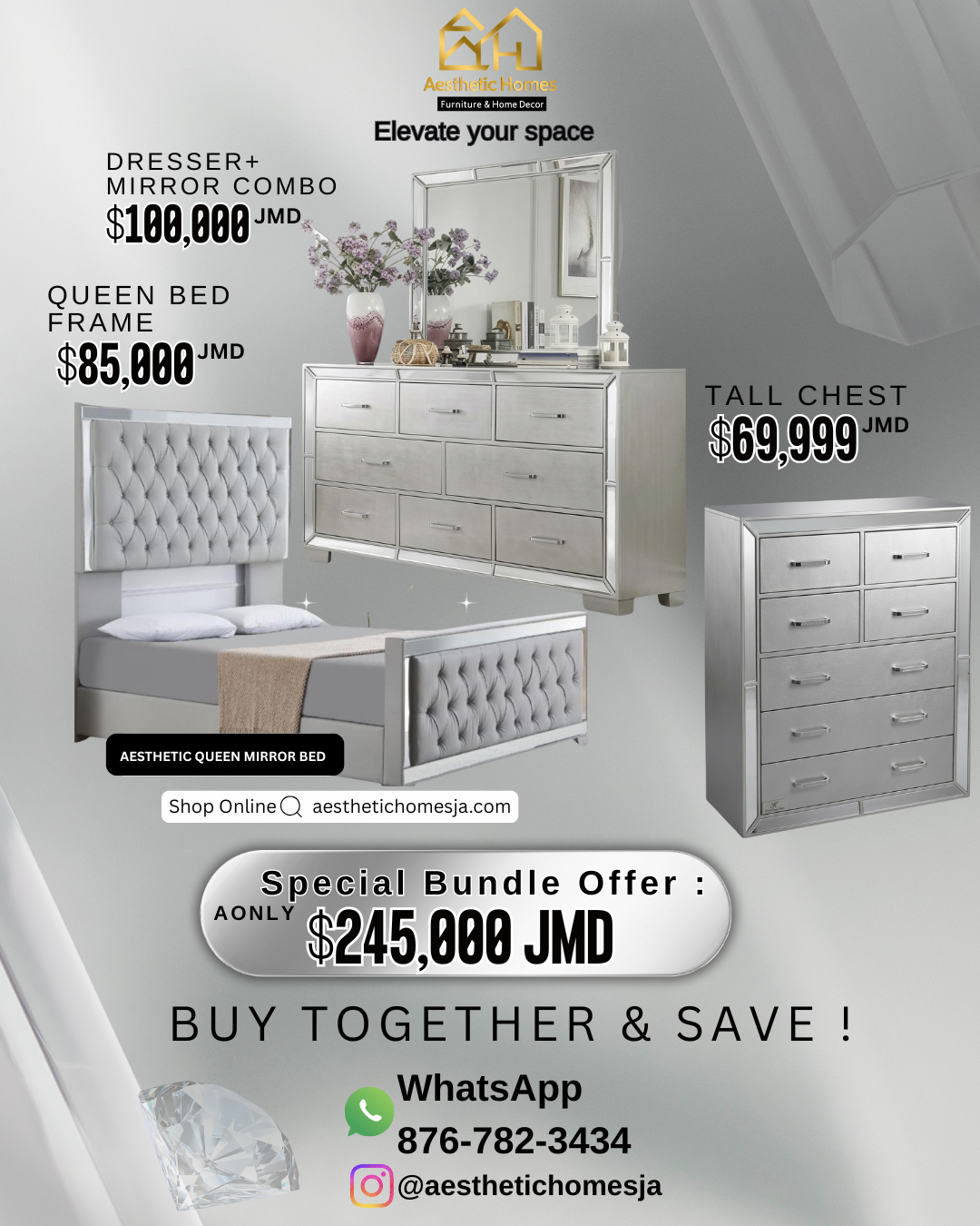 Aesthetic Luxury Silver Bedroom Bundle 1_0