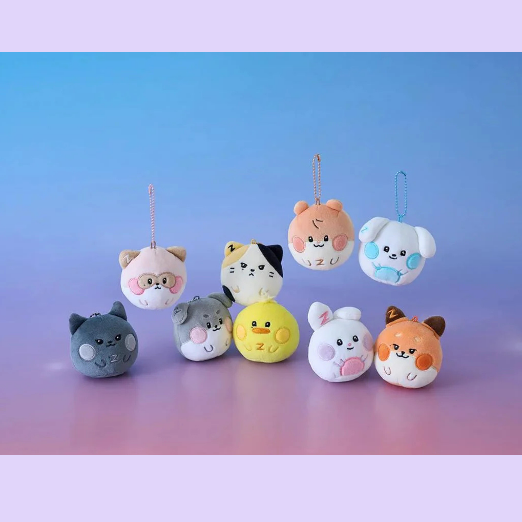 ZEROBASEONE - ZERONI Fluffy Face Keyring_1