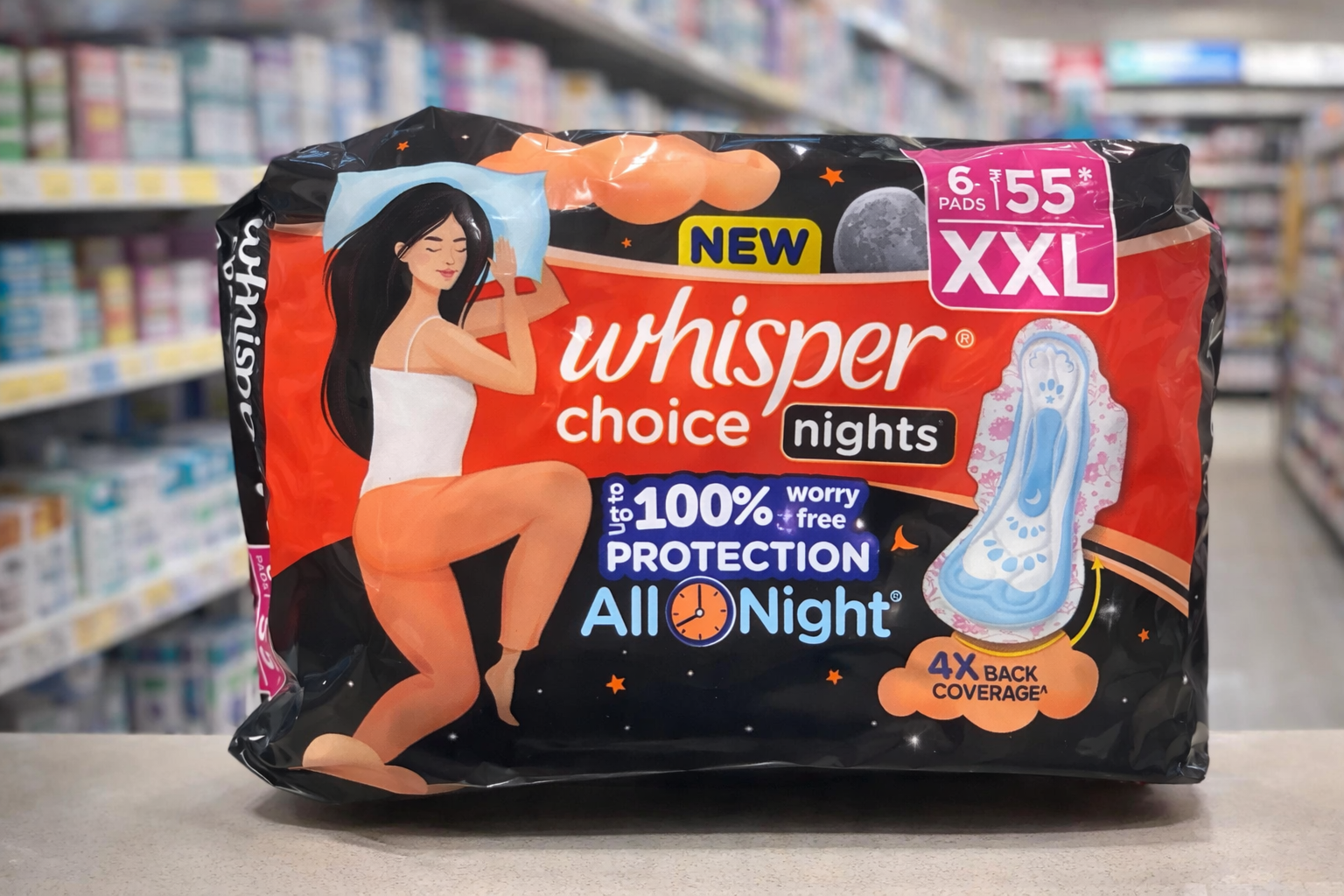 Whisper Choice Night XXL 6 Piece _0