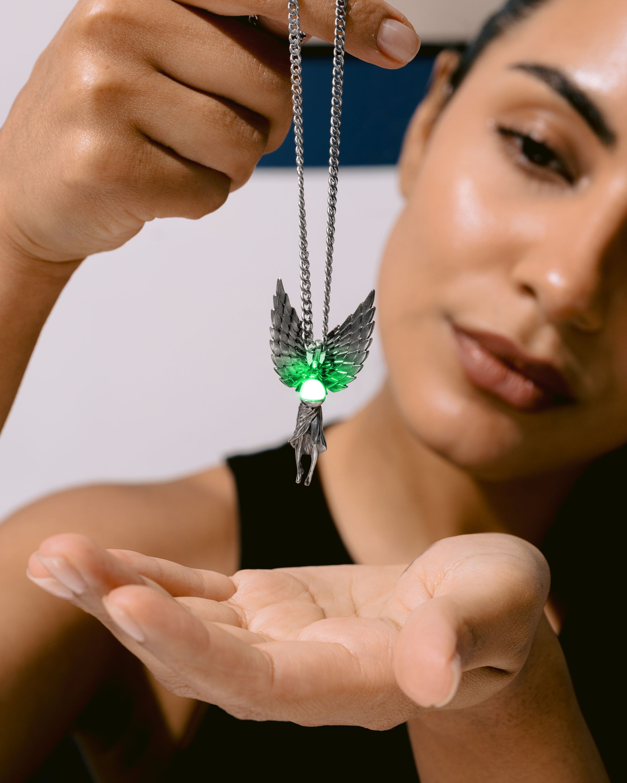 Angel of the Black Lagoon - Silver Talisman with Sacred Water Core_3