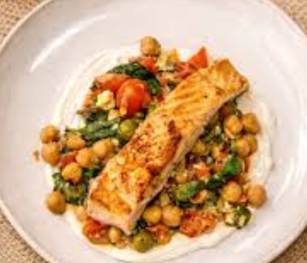 Baked Salmon w/ Eggplant Caponata_0