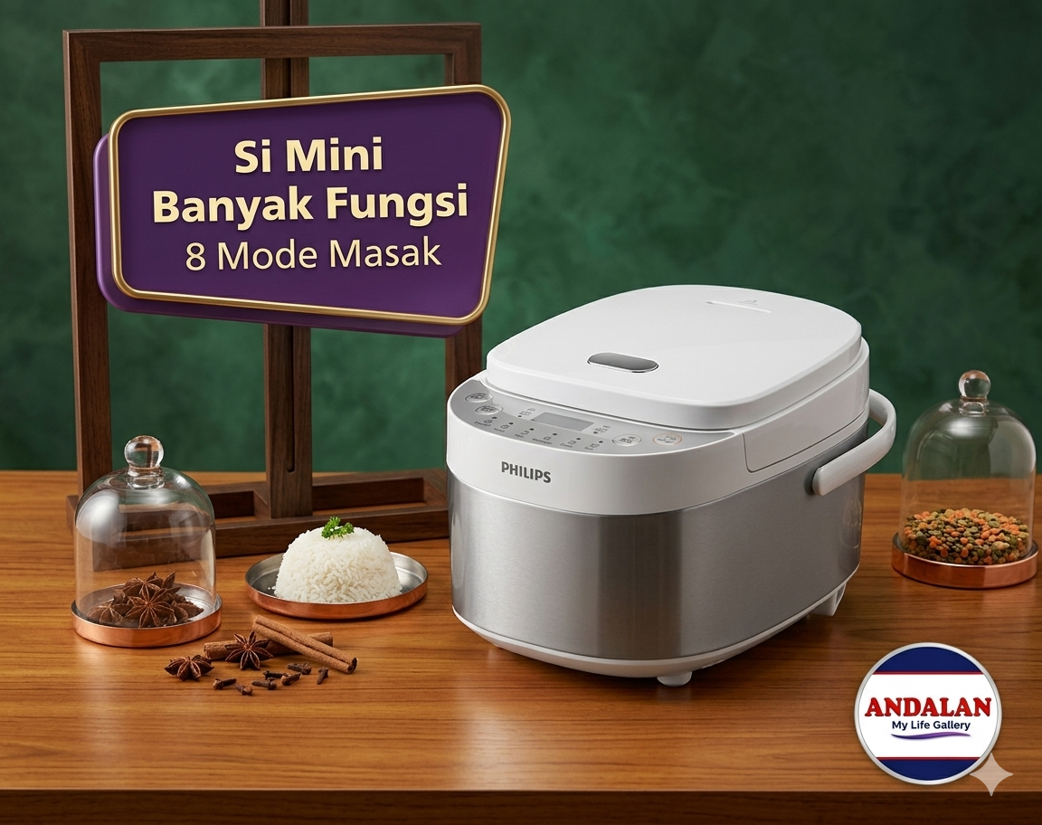 Philips Mini Digital Rice Cooker HD3170/33 0.85 L,Pot Anti Lengket - White_0