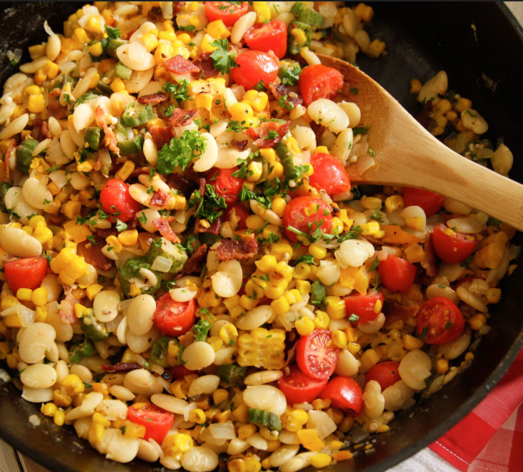 Breadfruit Croquettes on Summer Succotash_0