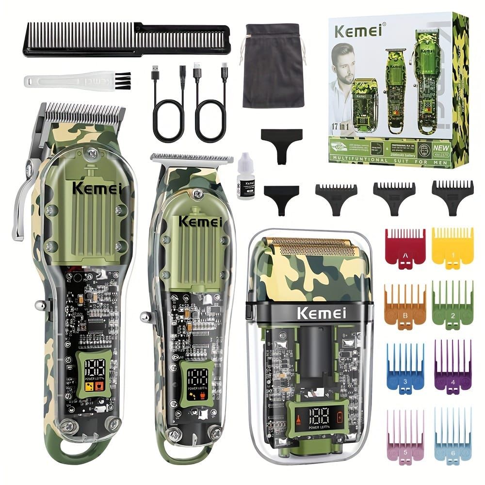 SET PROFESIONAL KEMEI KM-2379 CAMUFLAJE _0