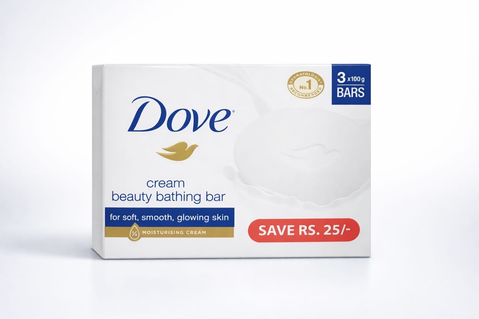 Dove Cream Beauty Bathing Bar 100gm*3_0