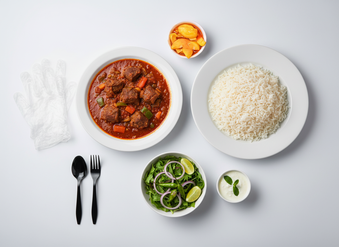 White Rice Saloona Beef | رز أبيض مع صالونة لحم_0