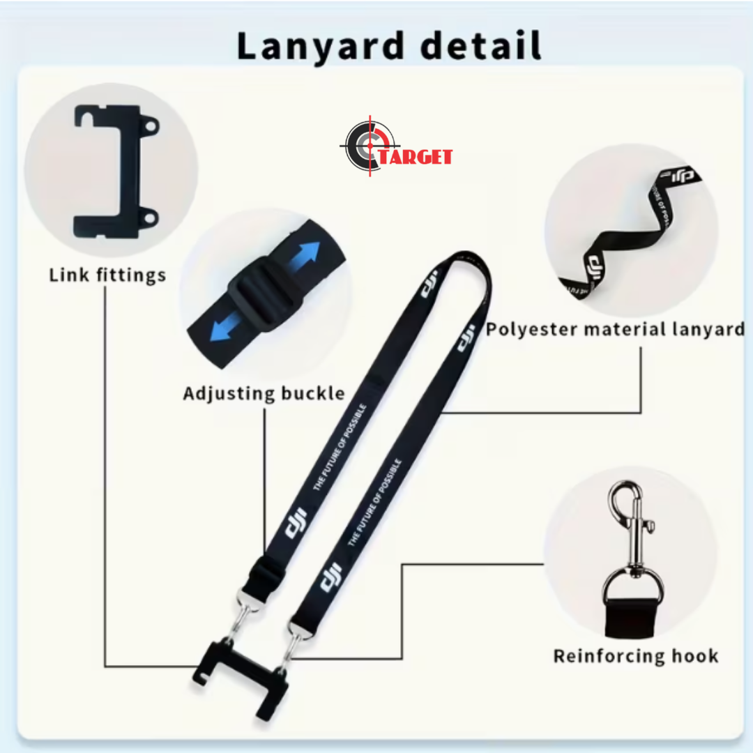 Adjustable Rope Strap for DJI RC-N1/N2/N3 Remotes - Secure Safety Belt for DJI Mini 2/Mini 4/Air 2S Drone Remote Control - Durable Handheld Flight Camera Controller Neck Strap, Drone Accessorie_2