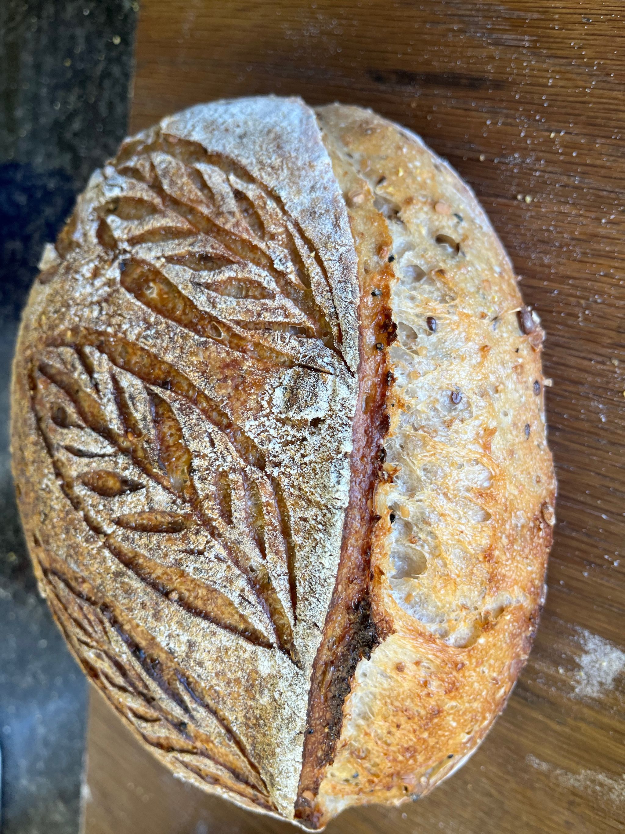 Wholemeal seeded sourdough loaf_0
