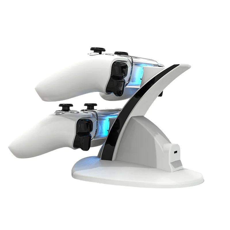 Base de carregamento duplo com LED para comandos PS5 DualSense_2