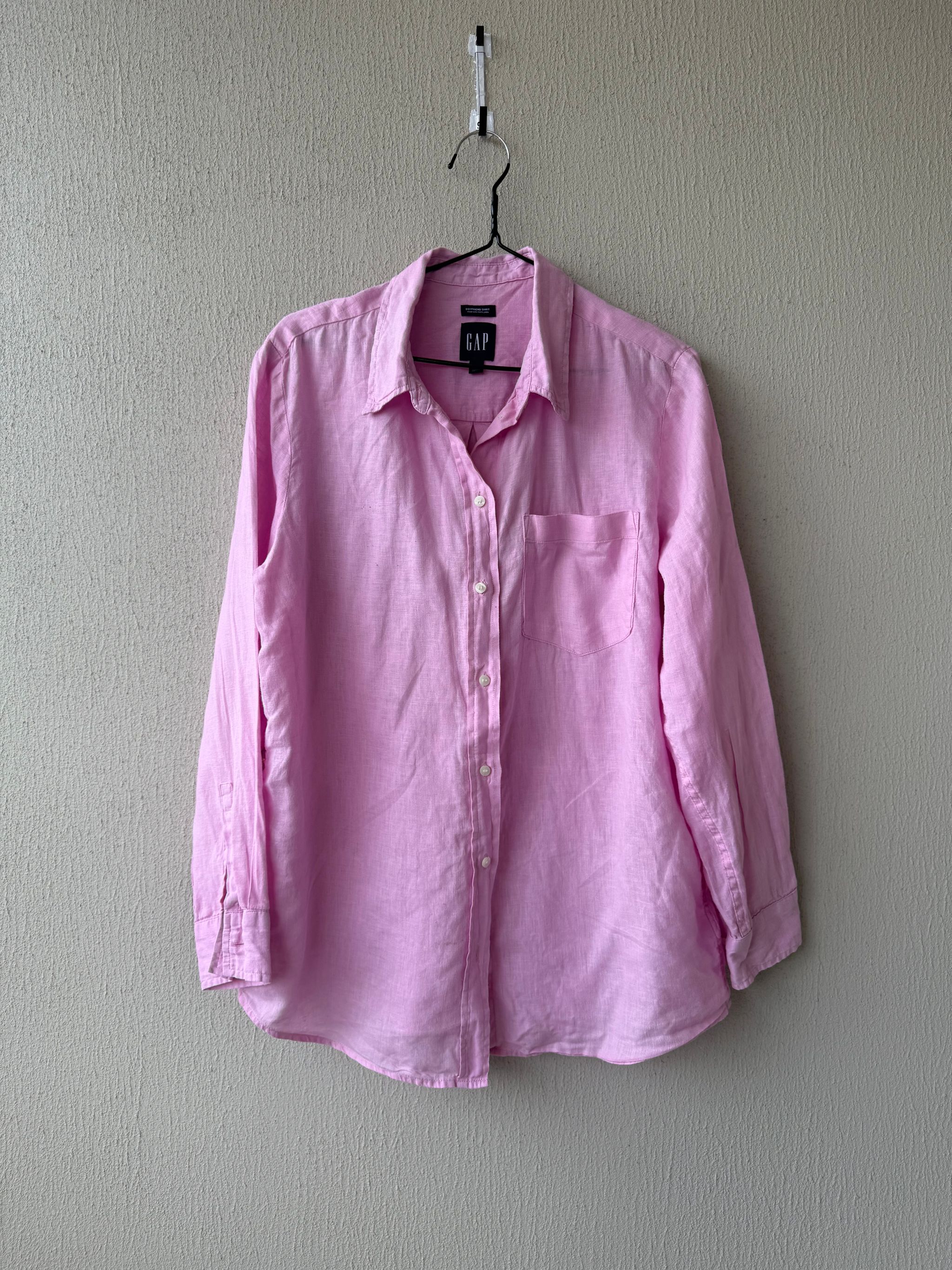 Camisa de Lino GAP - Rosa Pastel_0