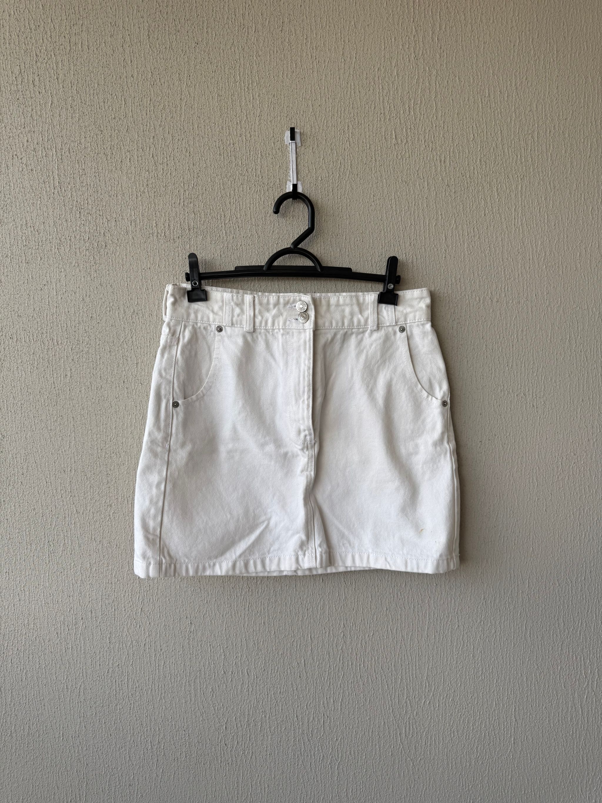 Pollera de Jean Blanca - MANGO_0