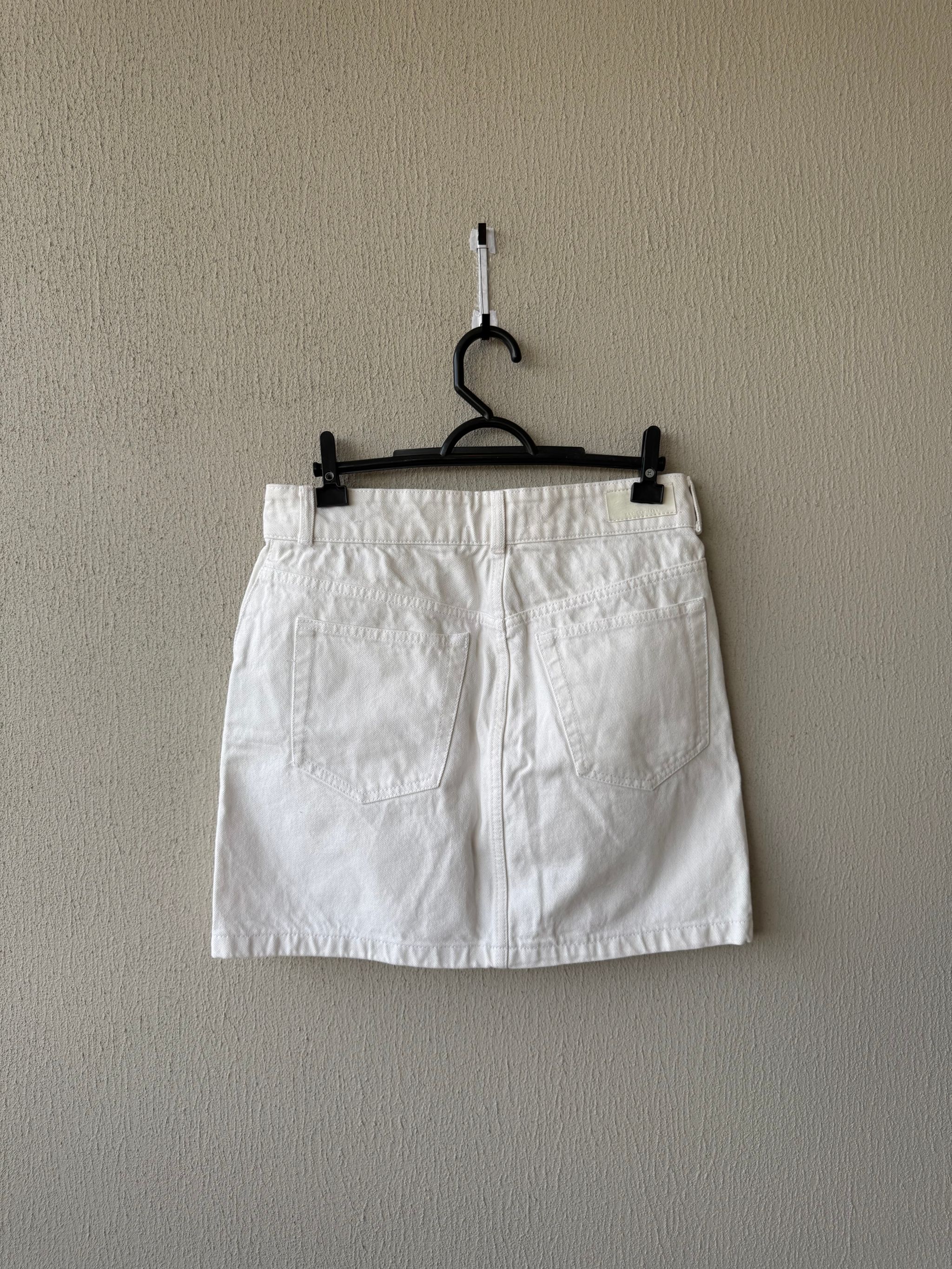 Pollera de Jean Blanca - MANGO_1