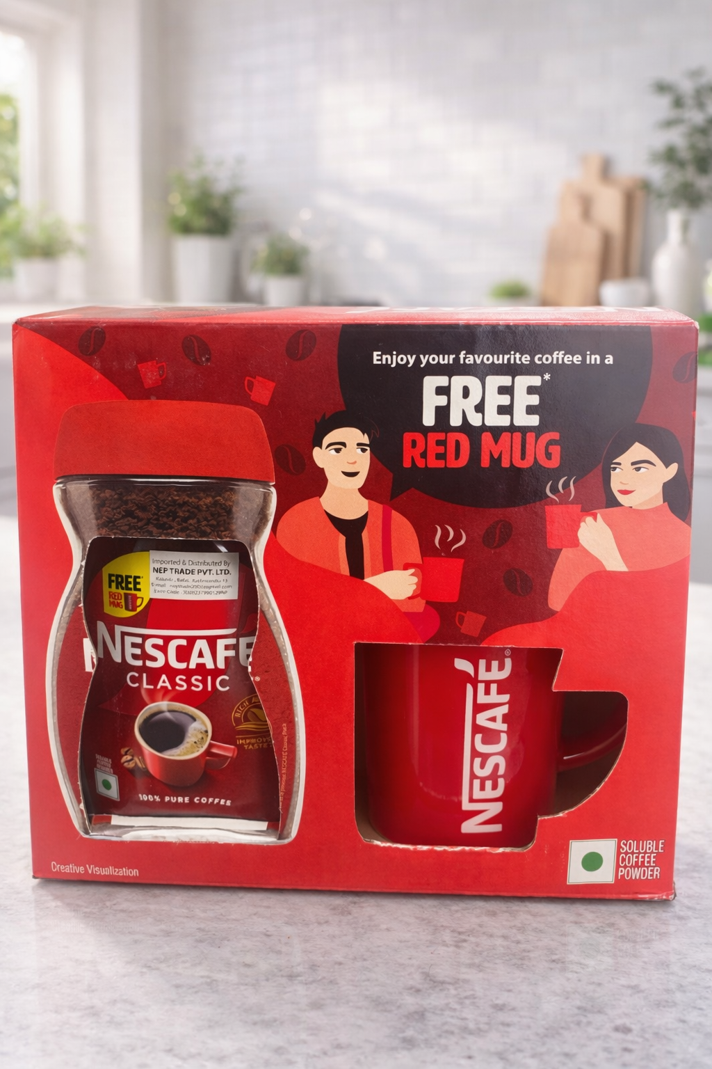 NESCAFE CLASSIC 6* 180 GM PR REDMUG _0