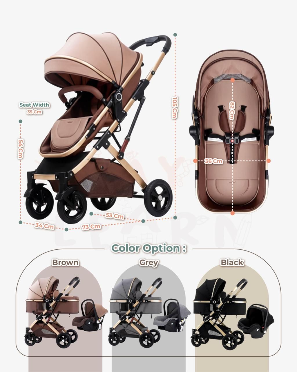 4 in 1 NEW BAS STROLLER High Spec _2
