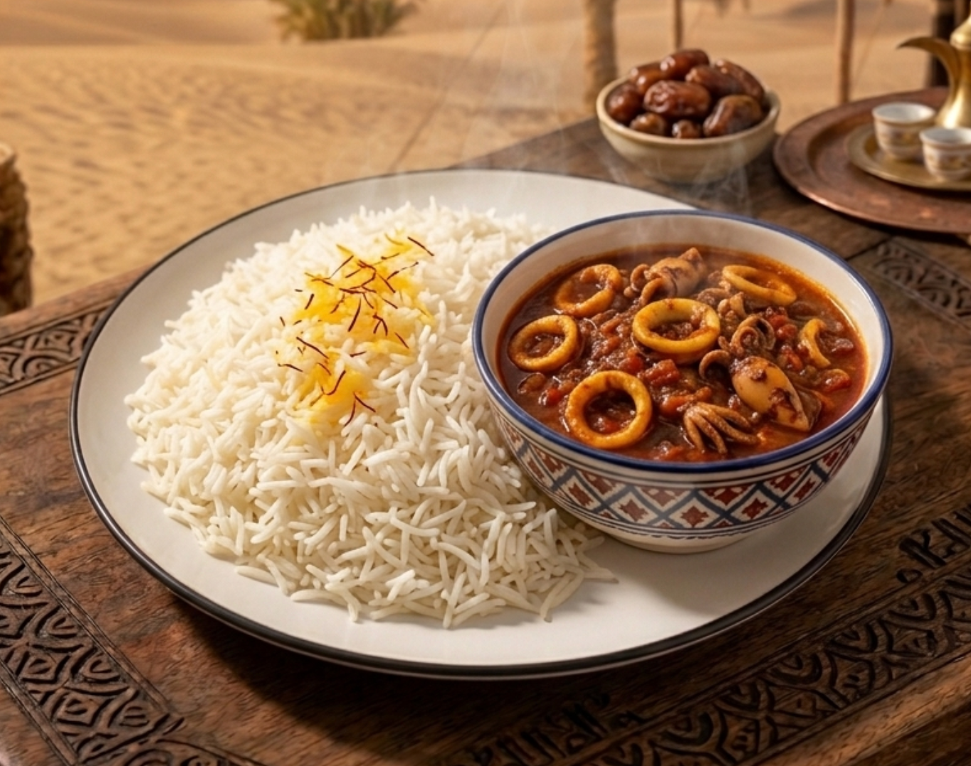 Rice Saloona Squid | رز مع صالونة الحبار_0