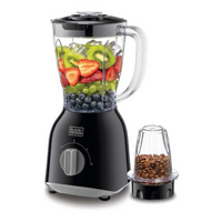 Black+Decker 1.5L Blender with 1 Grinder Mills, & Extra Jar, 400W Black, BX365J-B5_0