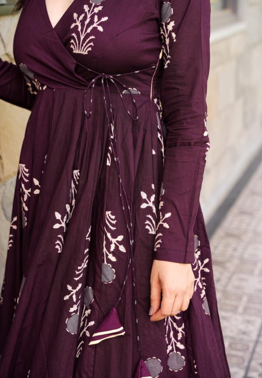 Cotton Angrakha Anarkali Set Kurta_0