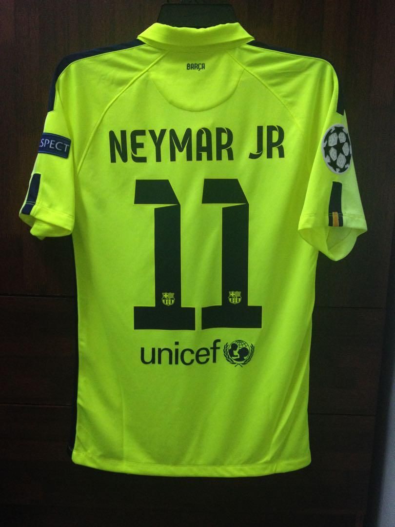 Barcelona 2014/15 Third Shirt (Yellow / Navy)_4