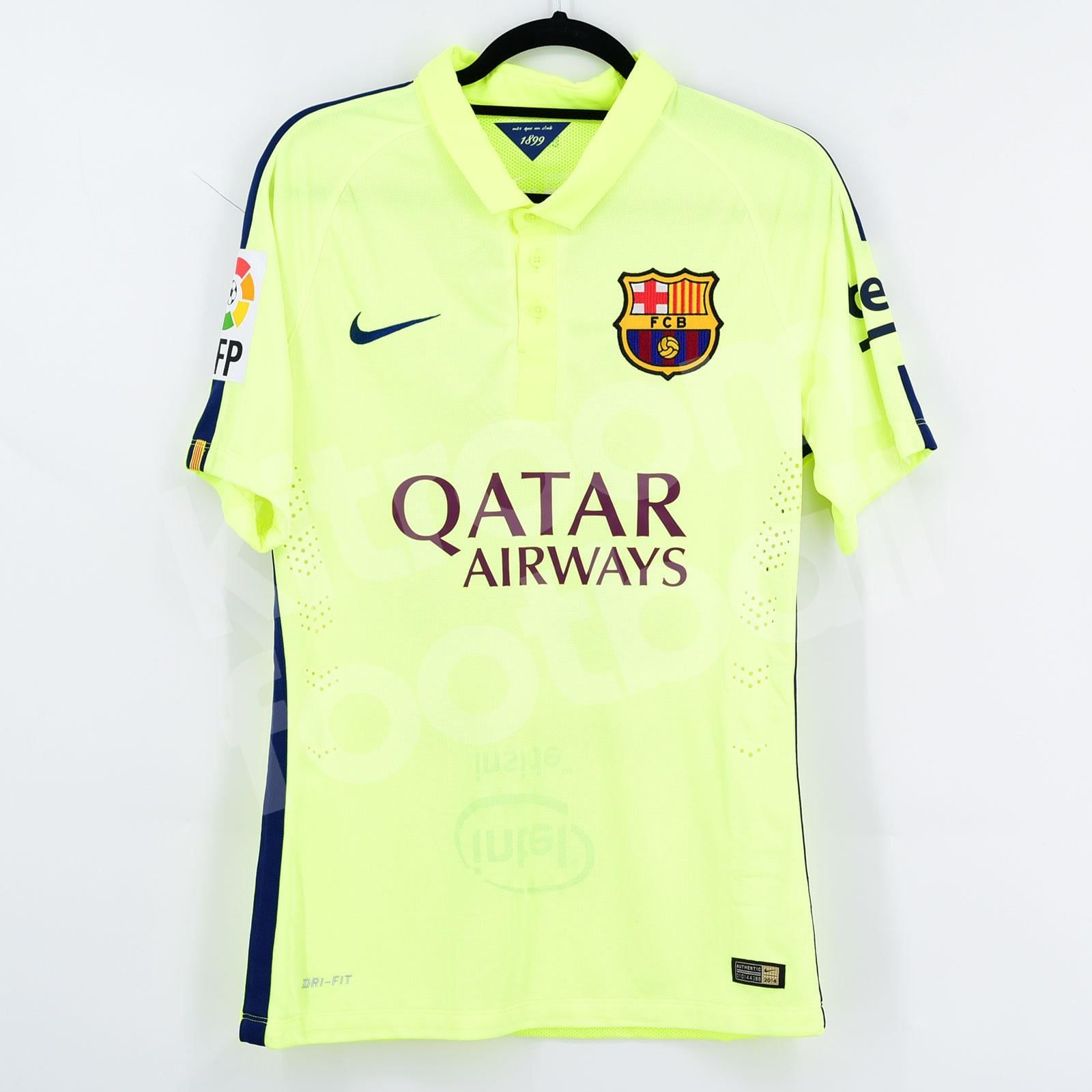 Barcelona 2014/15 Third Shirt (Yellow / Navy)_1