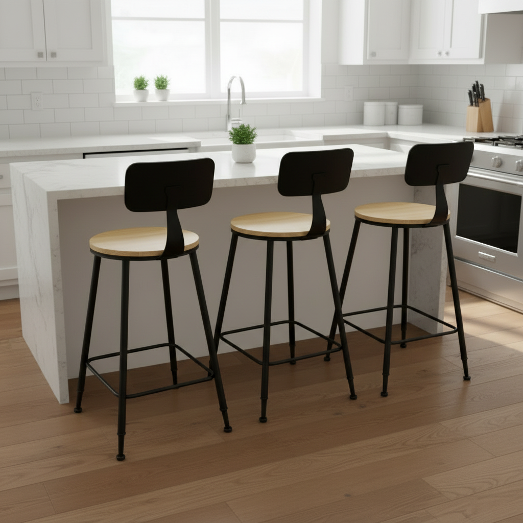 10500140 - WOODEN BAR STOOL (ROUND)_1