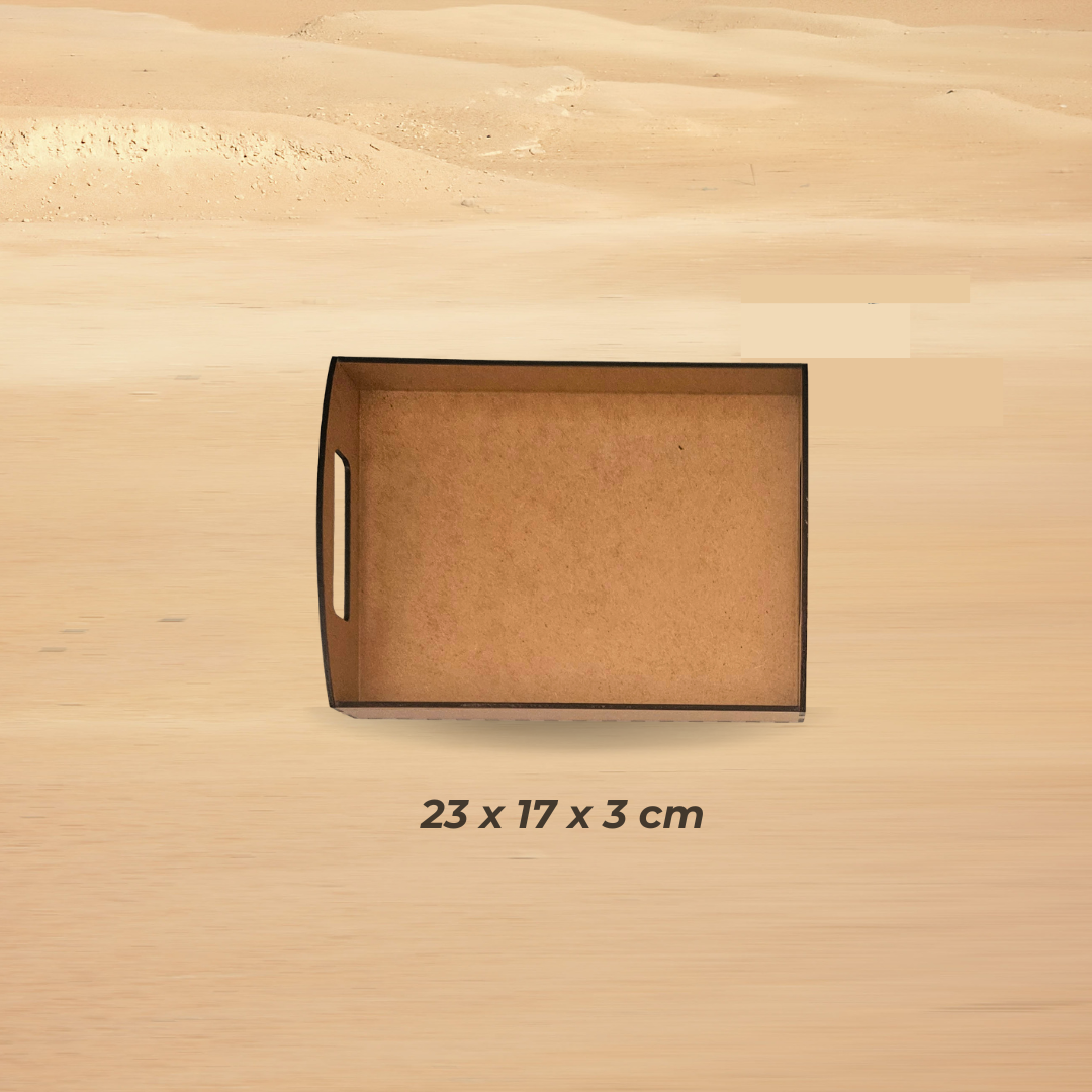 Wooden varnished activity tray - 23 x 17 x 3cm_0